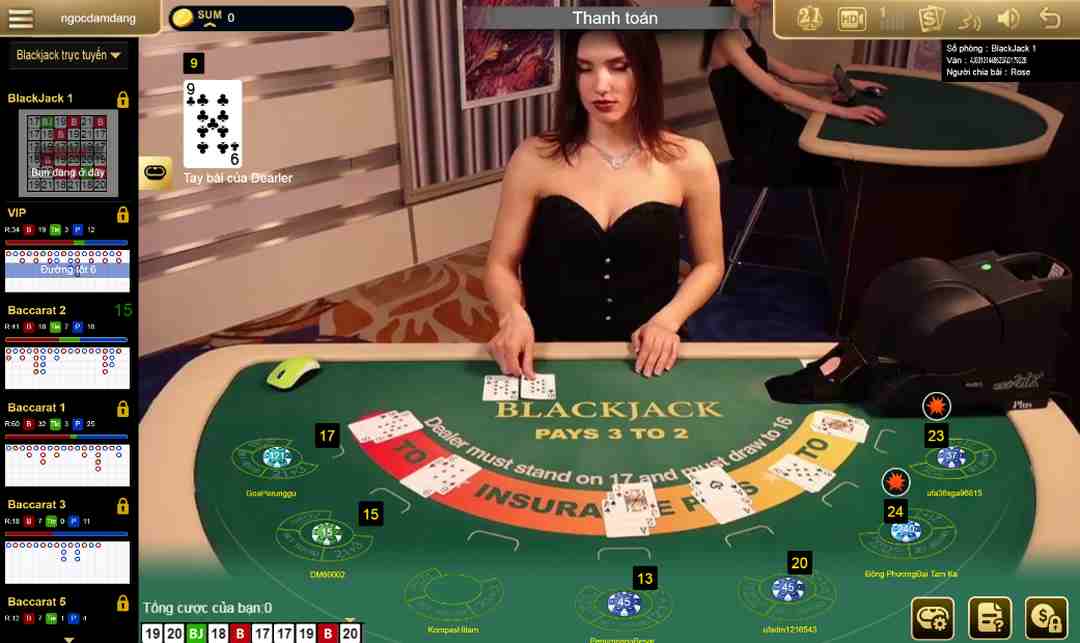 Chơi bài BlackJack tại live casino KingBet86 siêu hấp dẫn 