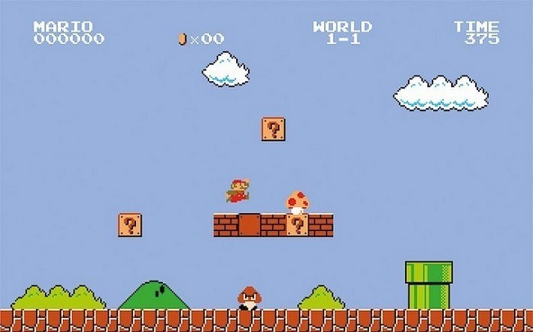 Giao diện game Mario huyền thoại tuổi thơ